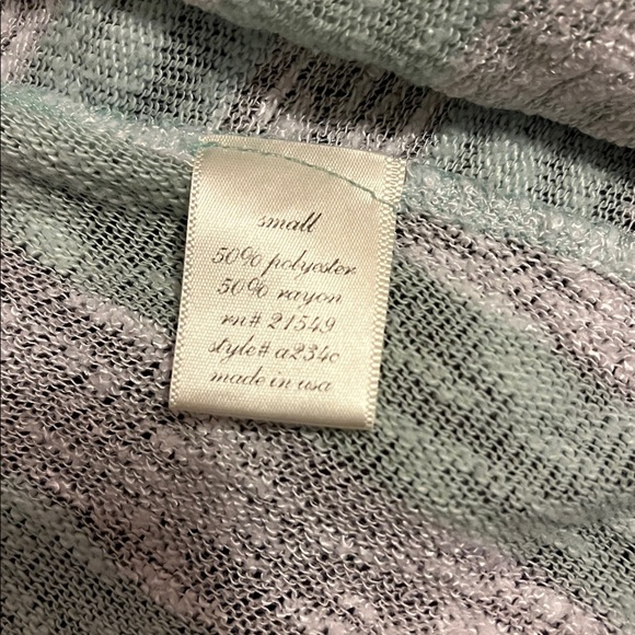 Goldfinch boutique Striped Open-Front  waterfall rayon Cardigan Sweater - Picture 4 of 6